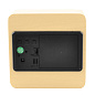 Часы сетевые VST-872S-6 белые (корпус желтый), температура, влажность, USB