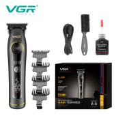 триммер vgr v-299 black, 4 насадки, 9000rpm, 2000 mah, 5 уровней скорости, led display, оптом, купить