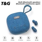 bluetooth-колонка с наушниками tg813, c функцией speakerphone, радио, blue, оптом, купить