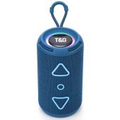 bluetooth-колонка tg656 с rgb подсветкой, speakerphone, радио, blue, оптом, купить
