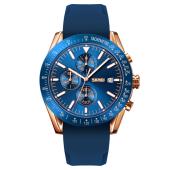 часы наручные 9253prgbu skmei, rose gold/blue-silicone strap, оптом, купить