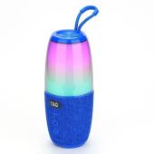 bluetooth-колонка tg644 с rgb подсветкой, speakerphone, радио, blue, оптом, купить