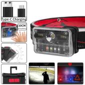 фонарь налобный m-006-xpg+8smd+4smd(white+red+green+blue+uv), motion sensor,  li-ion аккум., зу type-c, box, оптом, купить