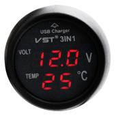 Изображения для Термометр-вольтметр  VST-706-1, кр., +  USB