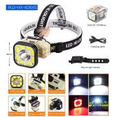 фонарь налобный 826xs-xpe+8cob(white+red), motion sensor, 1x18650, вело крепление, зу type-c, box, оптом, купить