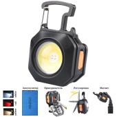 фонарь multifunctional ll-201-cob ultra(white+yellow+red), multitool, li-ion аккум., зажигалка, магнит, карабин, отвертка, оптом, купить