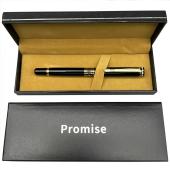 подарочная ручка роллерная promise в футляре (черно-золотая с узором) 568, оптом, купить