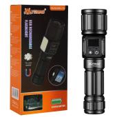 фонарь yemao ym-s2305c tg+cob(white+red), 1x26650, power bank, зу type-c, zoom, магнит, оптом, купить