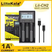 зарядное устройство liitokala lii-ch2, 2x26650 /21700 /20700 /18650 /18490 /18350 /17670 /175000 /16340 /14500 /10440 / aa / aaa, оптом, купить