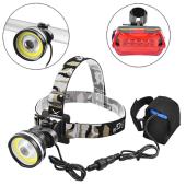 велофонарь + на лоб police b031-cob+lm, stop-5led, зу 220v, 4х18650, 2хааа, box, оптом, купить