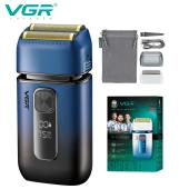 электробритва vgr v-362 blue шейвер, двойное лезвие, триммер, ipx6, led display, оптом, купить