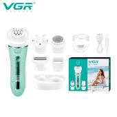 эпилятор vgr 5 в 1 v-751 green, 5 насадок, ipx6, оптом, купить