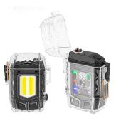 фонарь multifunctional d48-1-cob black, li-ion аккум., индикация заряда, зажигалка, зу type-c, box, оптом, купить