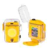 фонарь multifunctional d52-2-cob yellow, li-ion аккум., индикация заряда, зажигалка, зу type-c, box, оптом, купить