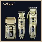 комплект vgr 3 в 1 v-642 аккумуляторная машинка для стрижки (clipper), триммер и электробритва (шейвер), оптом, купить