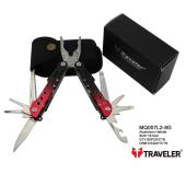 мультитул traveler mq007-l2-8g  red/blue  9 в 1 туристический, армейский, тактический, с чехлом  16,2см , оптом, купить