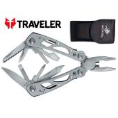 многофункциональный нож (мультитул) traveler mt-982 10 в 1 в чехле  10,5 см , оптом, купить