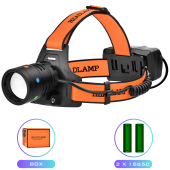 фонарь налобный night vision fluorescence bl-t210-tg, 2x18650, 1 режим, зу type-c, zoom, оптом, купить