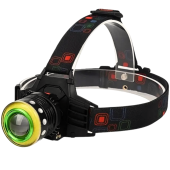 фонарь налобный police t105-t6+cob, 2x18650, zoom, зу microusb, box, оптом, купить