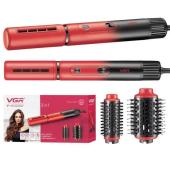 фен стайлер для укладки и завивки волос vgr v-489 red 3 в 1, professional, 1100-1300 вт, оптом, купить
