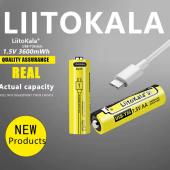 аккумулятор aa, liitokala usb-t36 1.5v, 2400mah, оригинал, оптом, купить