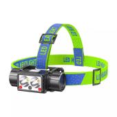 фонарь налобный lg-07-lm(white)+lm(yellow)+smd(red), motion sensor, li-ion аккум., зу type-c, оптом, купить