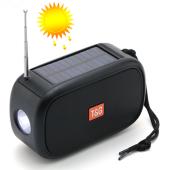 bluetooth-колонка tg632, c функцией speakerphone, радио, фонарь, солнечная батарея, black, оптом, купить