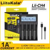 зарядное устройство liitokala lii-ch4, 4x26650 /21700 /20700 /18650 /18490 /18350 /17670 /175000 /16340 /14500 /10440 / aa / aaa, оптом, купить