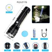 Изображения для Фонарь PLD-P27 WHITE LASER LED PM10-TG+COB, 1х18650,  магнит, зажим, ЗУ Type-C, zoom, Box