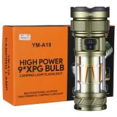 фонарь yemao ym-a19 9led, 1x26650, power bank, зу type-c, крючек, 3 фильтра, функция лампы, оптом, купить