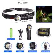 фонарь налобный 6609-led, зу type-c, 1x14500, box, оптом, купить