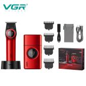 комплект vgr 2 в 1 v-977&v-377 red, триммер и шейвер, оптом, купить
