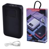 power bank js-10x fast charging 10000mah 2usb(1a+2a)+1micro usb+ 1type-c цифровой дисплей, фонарик 1led (3600mah), оптом, купить