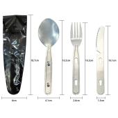 туристический набор 3 в 1 ложка, вилка, нож, 16,5см s-162, оптом, купить