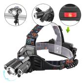 фонарь налобный police w602-t6+2xpe bike, 2x18650, велокрепление, zoom, зу microusb, box, оптом, купить