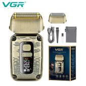 электробритва vgr v-337 шейвер, двойное лезвие, 2 насадки, триммер, led display, оптом, купить