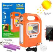 фонарь переносной 6399а-led+cob, power bank, 2x18650, солнечная батарея, зу microusb, box, оптом, купить
