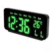часы сетевые vst-912-4, зеленые, температура, usb, оптом, купить