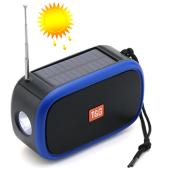 bluetooth-колонка tg632, c функцией speakerphone, радио, фонарь, солнечная батарея, blue, оптом, купить
