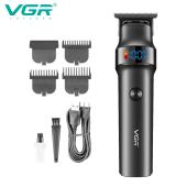 триммер vgr v-987 black, 3 насадки, led display, оптом, купить