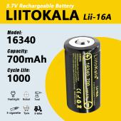 аккумулятор 16340, liitokala lii-16a, 700mah, оригинал, оптом, купить
