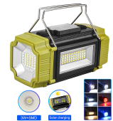 фонарь переносной ls-228-led white+red+blue+yellow, power bank, li-ion аккум., солнечная батарея, зу type-c, оптом, купить