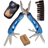 многофункциональный нож (мультитул) mt-629 blue/black/grey с комплектом бит, оптом, купить