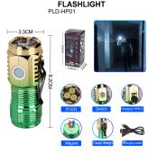 фонарь pld-hp01-3led, 1x14500, индикация заряда, зу type-c, магнит, box, оптом, купить