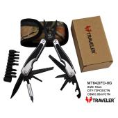 многофункциональный нож (мультитул) traveler с комплектом бит mt-842ifd-8g 16см, оптом, купить