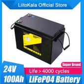 аккумулятор lifepo4, liitokala, 24v 100ah, bms smart плата, оптом, купить