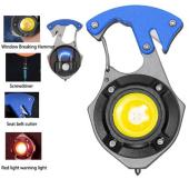 фонарь multifunctional w5143-cob(white+yellow+red), multitool, li-ion аккум., магнит, карабин, отвертка, зу type-c, оптом, купить