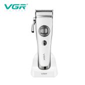аккумуляторная машинка для стрижки (clipper) vgr v-880c white, external rotor motor, mim blade, 11 насадок, док-станция, оптом, купить