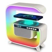 light sound machine xm-g3, rgb ночник, часы, беспроводная зарядка,  bluetooth колонка, оптом, купить