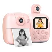 Изображения для Детский фотоаппарат мгновенной печати  A19, pink с поддержкой microSD card, 3Y+